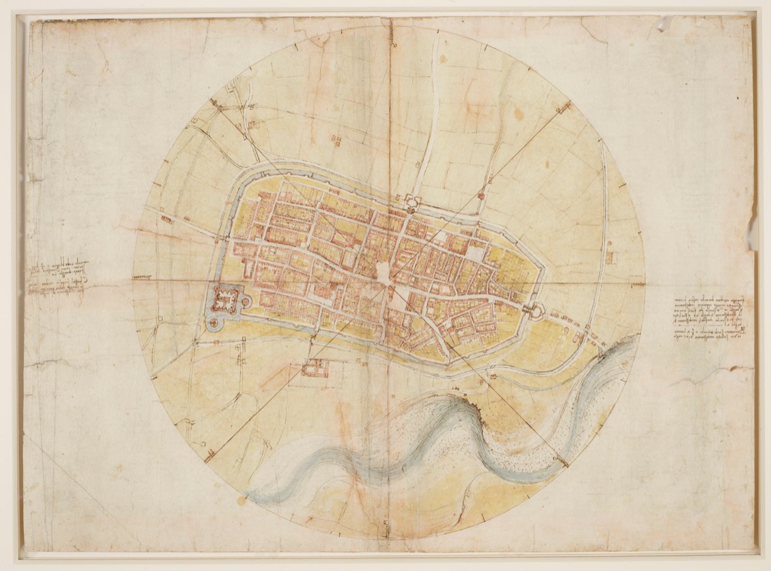 Leonardo — Plan of Imola, 1502